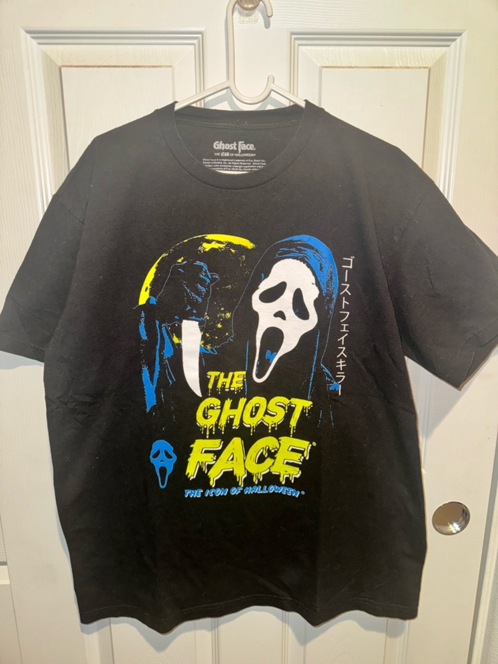 Ghost Face Graphic Tee - Black